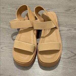 Platform Beige Women's Sandals